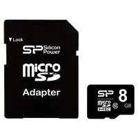 Silicon Power 8GB microSD class 10 memory card (SP008GBSTH010V10SP)