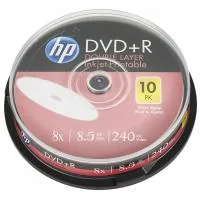 Диск DVD HP DVD+R 8.5GB 8X DL IJ PRINT 10шт Spindle (69306/DRE00060WIP-3)