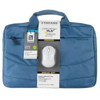 Laptop bag Tucano 15.6" SLIM BAG IDEALE + Wireless mouse, Blue (BU-BIDEA-WM-Z)