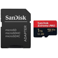 Memory card SanDisk 1 TB microSDXC UHS-I U3 Extreme Pro+SD Adapter (SDSQXCD-1T00-GN6MA)