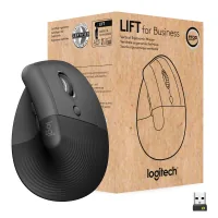 Mouse Logitech Lift Vertical Ergonomic Wireless/Bluetooth for Business Graphite (910-006494)