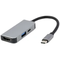 Концентратор Cablexpert USB-C 3-in-1 (USB/HDMI/PD) (A-CM-COMBO3-02)