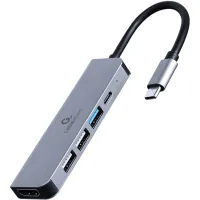 Концентратор Cablexpert USB-C 5-in-1 (hub/HDMI/PD) (A-CM-COMBO5-03)