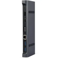 Концентратор Cablexpert USB-C 9-in-1 (USB-hub + HDMI/VGA/PD/CR/LAN/3.5mm) (A-CM-COMBO9-02)