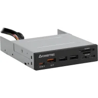 Chieftec 3.5" 2xUSB3.2/2xType-C/1xPD3.0/1xQC3.0 USB flash card reader (CRD-908H)
