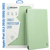 Tablet cover BeCover Tri Fold Soft TPU mount Apple Pencil Apple iPad 10.2 2019/2020/2021 Light Green (708458)
