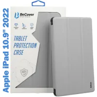 Tablet case BeCover Tri Fold Soft TPU mount Apple Pencil Apple iPad 10.9" 2022/24/11" 2025 Gray (708461)