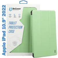 Tablet case BeCover Tri Fold Soft TPU mount Apple Pencil Apple iPad 10.9" 2022/24/11" 2025 Light Green (708465)