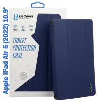 Tablet cover BeCover Tri Fold Soft TPU mount Apple Pencil Apple iPad Air 5 (2022) 10.9" Deep Blue (708454)