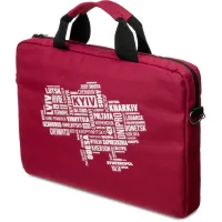 Laptop bag Vinga 15.6" NB1502 Burgundy, white print (NB1502UWBY)