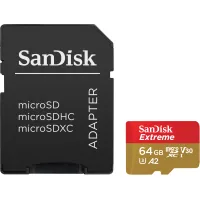 Memory card SanDisk 64GB microSD class 10 UHS-I U3 Extreme (SDSQXAH-064G-GN6MA)