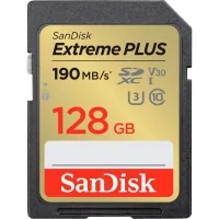 SanDisk 128GB SDXC class 10 UHS-I U3 4K Extreme Plus memory card (SDSDXWA-128G-GNCIN)
