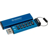 USB flash drive Kingston 32GB IronKey Keypad 200 AES-256 Encrypted Blue USB 3.2 (IKKP200/32GB)