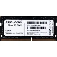 Laptop memory module SoDIMM DDR4 16GB 2666 MHz Prologix (PRO16GB2666D4S)