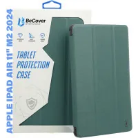 Tablet case BeCover Tri Fold Soft TPU Silicone Apple iPad Air 11" M2/M3 (2024/2025) Dark Green (711406)