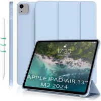 Tablet case BeCover Tri Fold Soft TPU Silicone Apple iPad Air 13" M2/M3 (2024/2025) Light Blue (711741)