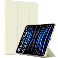 Tablet case BeCover Tri Fold Soft TPU Silicone Apple iPad Pro 11" M4 2024 Beige (711745)