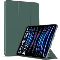 Tablet case BeCover Tri Fold Soft TPU Silicone Apple iPad Pro 11" M4 2024 Dark Green (711746)