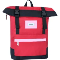 Laptop backpack Bagland 15" Holder 25L, roll top, 0051666, red/black (1065919120)
