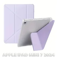 Cover for the tablet BeCover Ultra Slim Origami Transparent Apple iPad Mini 7 2024 Purple (712937)