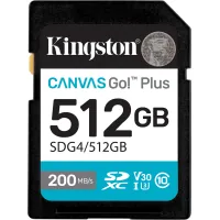 Memory card Kingston 512GB SDXC class 10 UHS-I U3 V30 Canvas Go Plus G4 (SDG4/512GB)
