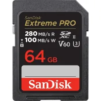 Memory card SanDisk 64GB SD class 10 UHS-I U3 V60 R280/W100MB/s Extreme PRO (SDSDXEP-064G-GN4IN)