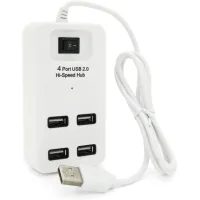 Концентратор Voltronic USB 2.0 to 4xUSB with power switch white (YT-HWS4-W)