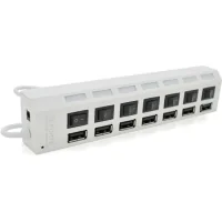 Концентратор Voltronic USB 2.0 to 7xUSB with switches white (YT-H7SHS-W)