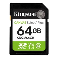 Memory card Kingston 64GB SDXC class 10 UHS-I V10 A1 Canvas Select Plus (SDS3/64GB)