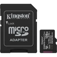 Memory card Kingston 128GB (with SD adapter) Class 10 UHS-I U1 V10 A1 (SDCS3/128GB)