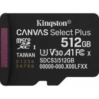 Memory card Kingston 512GB microSDXC class 10 UHS-I U3 V30 A1 Canvas Select Plus (SDCS3/512GBSP)
