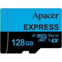 Apacer 128GB microSDXC class 10 UHS-I U3 V30 A1 Express memory card (AP128GMCEXG3X17-RA)