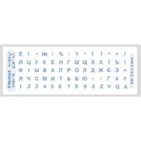 Наклейка на клавіатуру BestKey mini Pro 3,5х3мм, прозора основа, 70, синій (BKmPRO/BluTr/052)