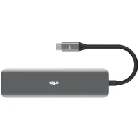 Порт-реплікатор Silicon Power Docking Station USB-C 7-in-1 Boost SU20 Silver Aluminum (SPU3C07DOCSU200G)