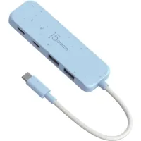 Hub J5create USB-C to 2xUSB-A + 2xUSB-C 3.2 10Gbps cyan (JCH342EC-N)