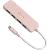 Hub J5create USB-C to 4xUSB-A 3.2 10Gbps rose (JCH341ER-N)