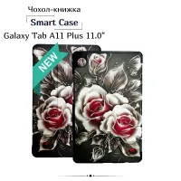 BeCover Smart Case Samsung Galaxy Tab A11 Plus SM-X236B 11.0" Black Rose Tablet Cover (714013)