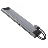 Port replicator J5create Dock-Station USB-C 10Gbps, 12-in-1 (M2 slot NVMe/hub/HDMI/DP/PD/cartridge/LAN) (JCD552-N)