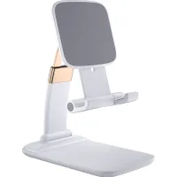 Підставка до планшета та телефона Knight Foldable Desk Mobile Phone Holder Stand (Plastic) White Essager (EZJZM-QSSJ02)