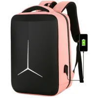 Laptop backpack Voltronic 15.6", TT-2020-2P, Nylon, Polyester, Oxford, Pink, USB (TT-2020-2P)