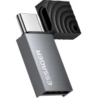 Зчитувач флеш-карт Essager USB-C + USB-A to Micro SD black (EDKTF-QW0G-P)