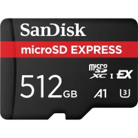 Memory card SanDisk 512GB microSDXC class 10 UHS-I U3 A1 Express (SDSQXFN-512G-GN4NN)