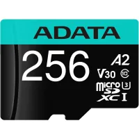 ADATA 256GB microSD class 10 UHS-I U3 V30 A2 Premier Pro SD 6.0 memory card (AUSDX256GUI3V30SA2-RA1)