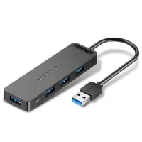 Flash card reader USB 3.0 to SD/TF 0.15m black Vention (CLPBB)