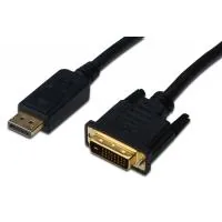 Кабель мультимедійний Display Port M to DVI M 2.0m 24+1pin Assmann (AK-340306-020-S)