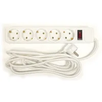 PowerPlant power supply filter 3 m, 5 sockets, European standard (JY-1056/3) (PPSA10M30S5)