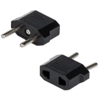 Atcom adapter UK/US socket - Euro plug, black (14345)
