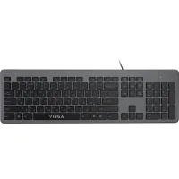 Клавіатура Vinga KB735 black-grey