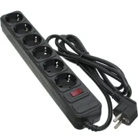 Network power filter Patron 1.8 m3*1.5mm2 (SP-1662) 6 outlets BLACK (EXT-PN-SP-1662)