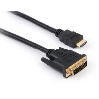 Кабель мультимедійний HDMI M to DVI M 1.8m 24+1pin Vinga (VCPHDMIDVI1.8)